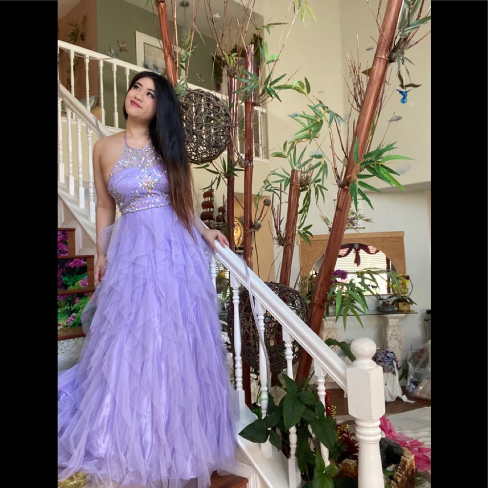 Purple long prom dress new w/tags